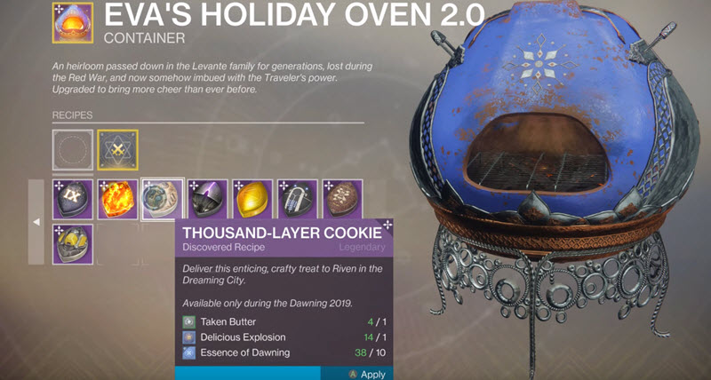 Как доставить тысячеслойное печенье в Destiny 2