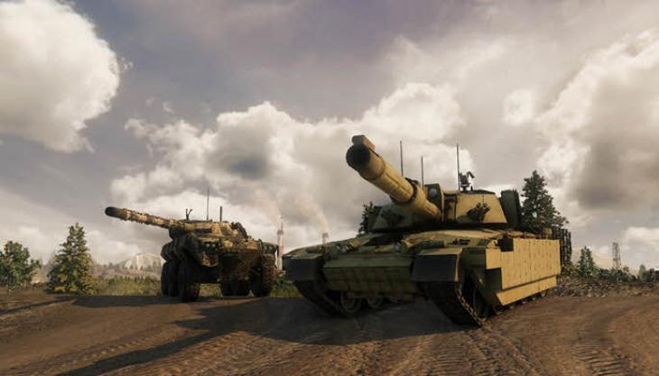 Два танка из игры Armored Warfare