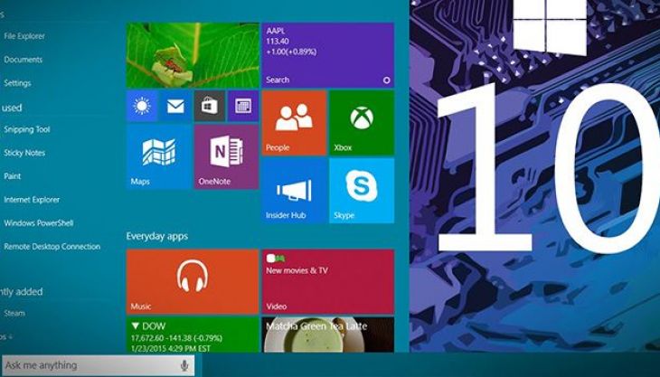 Интерфейс операционной системы Windows 10