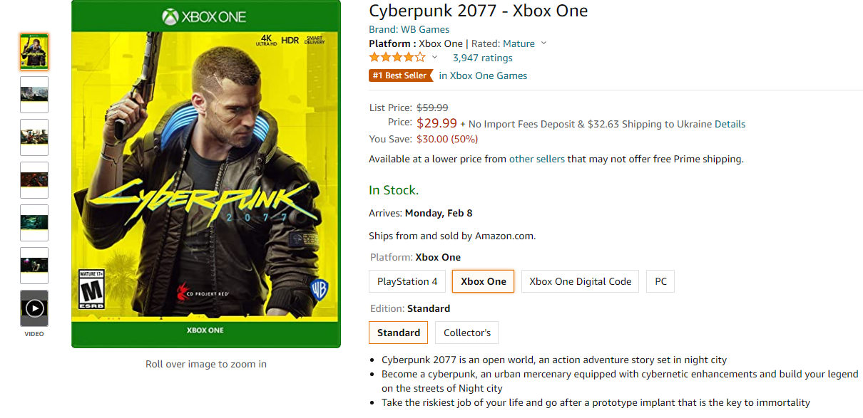 Цена Cyberpunk 2077 обрушилась. Магазины не верят в CD Projekt RED