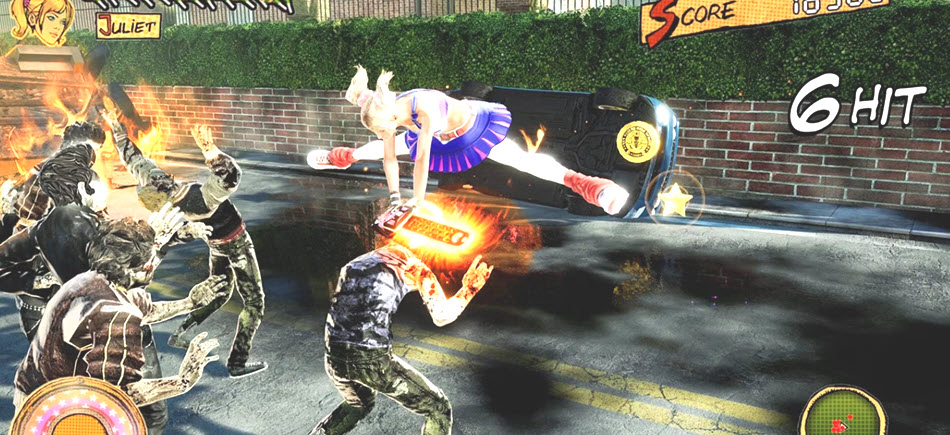 В прыжке Lollipop Chainsaw