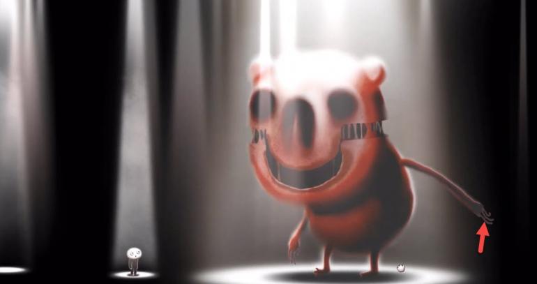 Свинообразное существо в Happy Game