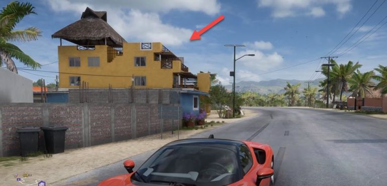 Желтое здание в Forza Horizon 5